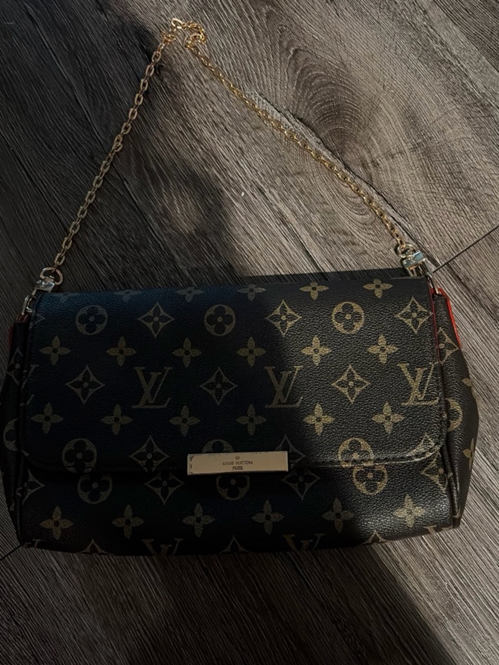 Monogram Canvas Chain Shoulder Bag in Brown - Picture 2 of 3